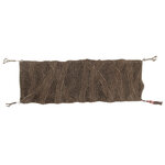 Tapis couloir ethnique laine Enkang brun - 70 x 200 cm