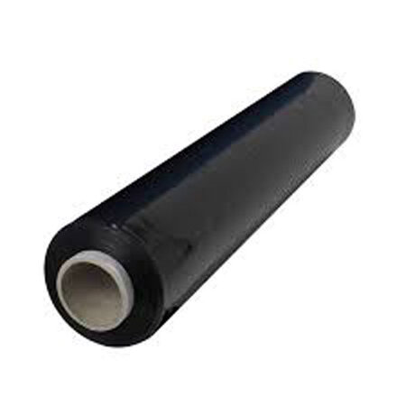 Lot de 1 bobine de film étirable manuel noir 17µ 450mmx300m avec mandrin ø50mm