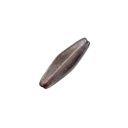 Diy - 10 perles vintage en verre navette 24 x7 x 7 mm - mauve grey mat