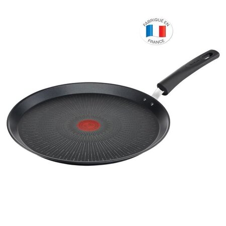 Tefal g2553802 poêle à crêpe 25 cm unlimited - tous feux dont induction - fabrication française - noir