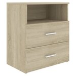 vidaXL Tables de chevet 2 Pièces Chêne sonoma 50x32x60 cm
