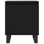 vidaXL Tables de chevet 2 Pièces noir 40x30x50 cm bois d'ingénierie