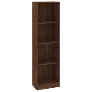 vidaXL Bibliothèque 4 niveaux Chêne marron 40x24x143cm Bois ingénierie