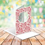 Carte fête des mères motifs pailletés rouges - draeger paris