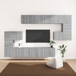 vidaXL Ensemble de meubles TV 10 Pièces Sonoma gris Bois d'ingénierie