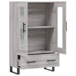 vidaXL Buffet haut sonoma gris 69 5x31x115 cm bois d'ingénierie