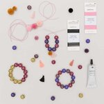 5 perles acid leo lilas Ø 16 mm