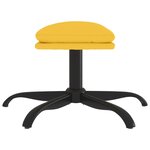 vidaXL Chaise de détente et repose-pied Jaune moutarde Tissu