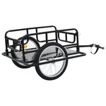 vidaXL Remorque de bicyclette 130x73x48 5 cm Acier Noir