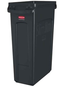 Collecteur de déchets Slim Jim avec conduits RUBBERMAID