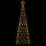 vidaXL Arbre de Noël cône Blanc chaud 500 LED 100x300 cm