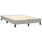vidaXL Sommier à ressorts de lit Gris clair 120x200 cm Tissu