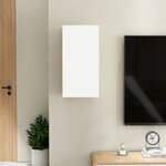 vidaXL Meuble TV Blanc et chêne sonoma 30 5x30x60 cm Aggloméré
