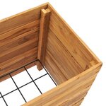 vidaXL Lit surélevé 50x40x55 cm Bois massif de teck et acier