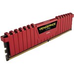 CORSAIR Mémoire PC LPX8GB - Vengeance DDR4DRAM (1x 8GB) - 2400MHz- PC4/19200 - Rouge (CMK8GX4M1A2400C16R)