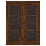 vidaXL Buffet haut Chêne marron 69 5x34x180 cm Bois d'ingénierie