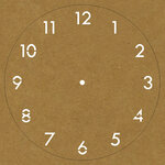 Pochoir papier kraft horloge "classic"  26x26cm  2designs  2 pces