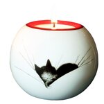 Porte-bougie boule chats par dubout