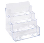 Distributeur De Cartes De Visite 4 Cases - Cristal - X 4 - Exacompta