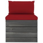 vidaXL Salon palette de jardin 5 Pièces avec coussins Bois de pin massif