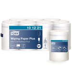 Carton 11 Bobines Papier Essuyage Plus Mini Dévidage Central M1 75m Ft 21,5 x 35 cm blanc TORK