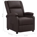 vidaXL Fauteuil Marron Cuir véritable