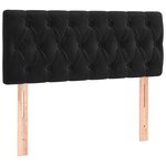 vidaXL Tête de lit à LED Noir 100x7x78/88 cm Velours