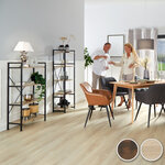 Tectake Etagère bibliothèque MANCHESTER style industriel 47,5 x 34,5 x 151,5 cm - bois clair industriel