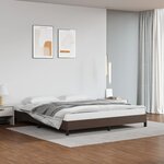 vidaXL Cadre de lit Marron 180x200 cm Similicuir