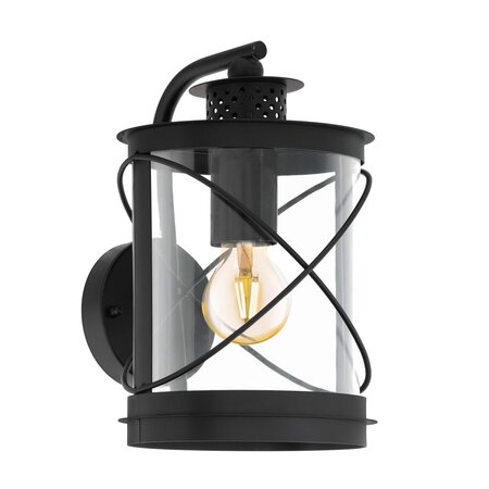 Eglo lampe murale d'extérieur hilburn 20x20x28 cm noir
