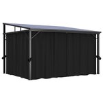 vidaXL Belvédère avec rideau 405x294x244 cm Anthracite