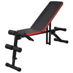 vidaXL Banc d'entraînement réglable avec jeu d'haltères 60 5 kg