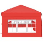 vidaXL Tente de réception pliable avec parois Rouge 3x6 m