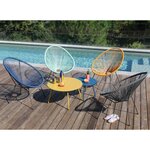 Table basse jardin ronde en acier rio 50 cm