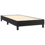 vidaXL Lit à sommier tapissier avec matelas Noir 90x190 cm Similicuir