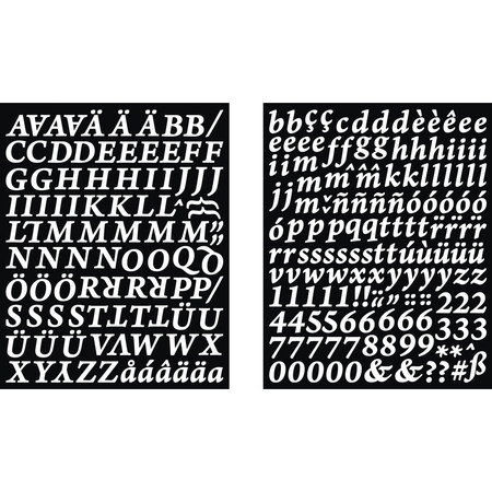 Sticker Alphabet + Chiffres Classic blanc 1 pce.