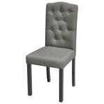 vidaXL Chaises à manger lot de 6 gris tissu