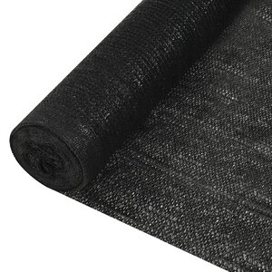 vidaXL Filet brise-vue Noir 3 6x50 m PEHD 150 g/m²
