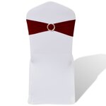 vidaXL Ruban décoratif élastique avec boucle de chaise 25 Pièces Bordeaux