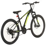 vidaXL Vélo de montagne 21 vitesses Roues de 27 5 pouces 38 cm Noir