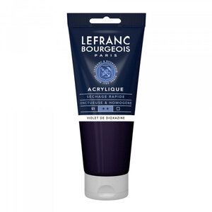 Peinture acrylique en tube - violet dioxazine - 200ml - lefranc & bourgeois
