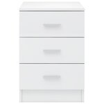 vidaXL Table de chevet Blanc brillant 38x35x56 cm Aggloméré