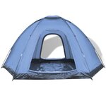 vidaXL Tente pour 6 personnes Bleu