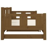 vidaXL Lit coulissant Marron miel Bois de pin massif 2x(80x200) cm