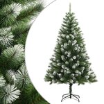 vidaXL Sapin de Noël artificiel à charnières avec neige floquée 120 cm