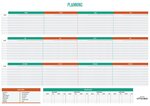 Planning perpétuel - plastifié et effaçable. Feutre fourni - format a2 ( 59.6 x 42.2 cm ) uttscheid