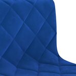 vidaXL Chaises pivotantes à manger lot de 4 bleu velours