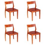 vidaXL Chaises à manger lot de 4 bois d'acacia massif