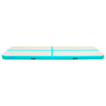 vidaXL Tapis gonflable de gymnastique avec pompe 800x100x15cm PVC Vert