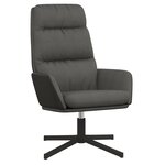vidaXL Chaise de relaxation Gris foncé Tissu